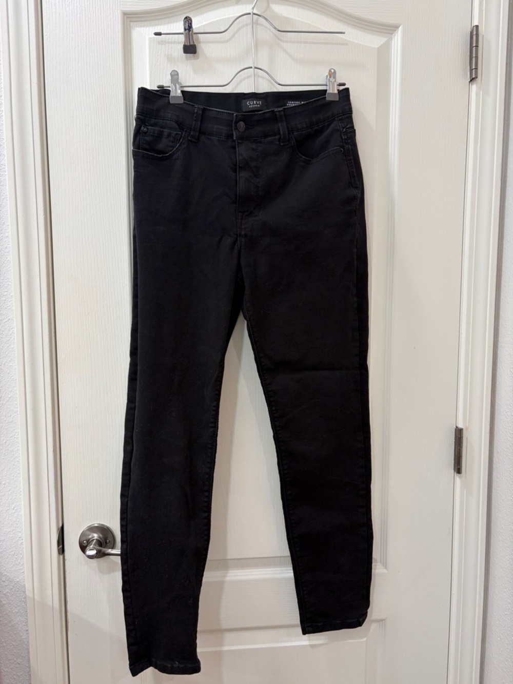 Curve Appeal Black Comfort Waist Skinny Jeans sz 8